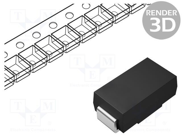 Diode: rectifying; SMD; 600V; 1A; microSMA; reel,tape