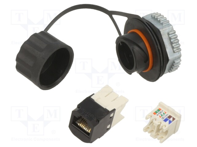 In-Line Adapter, RJ45, RJ45, Adaptor, In-Line, IndustrialNet TX6 Series, Jack, 8 Ways
