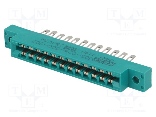 Card edge; PIN: 24; soldered; for panel mounting,for cable