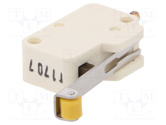 Microswitch SNAP ACTION; with lever (with roller); SPDT; Pos: 2