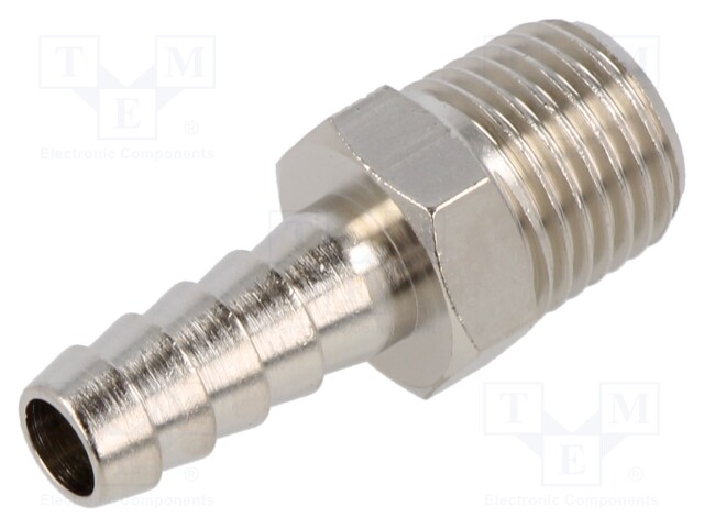 Push-in fitting; connector pipe; nickel plated brass; 8mm