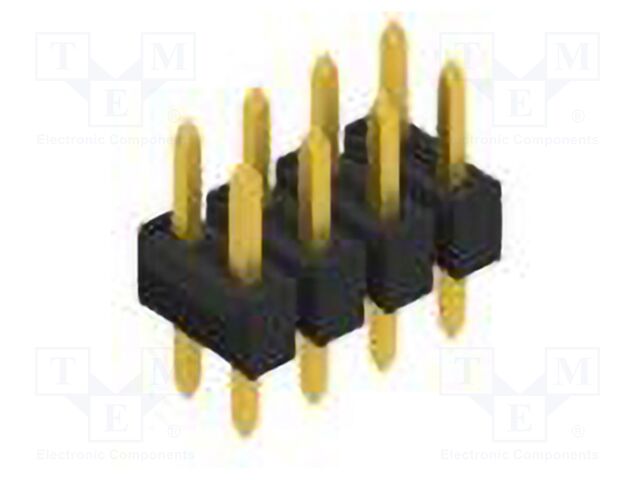 Connector: pin strips; pin header; male; PIN: 8; 2.54mm; THT; 2x4