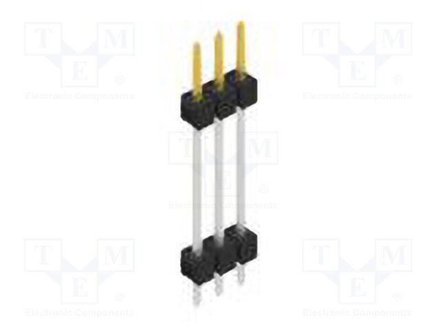 Connector: pin strips; pin header; male; PIN: 3; 2.54mm; THT; 1x3