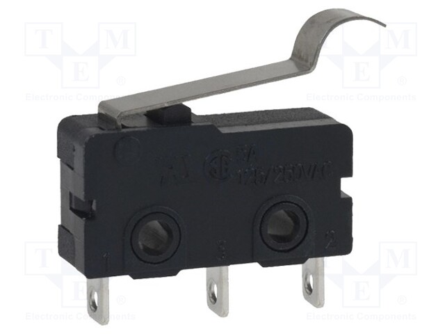Microswitch SNAP ACTION; with lever with roller simulation