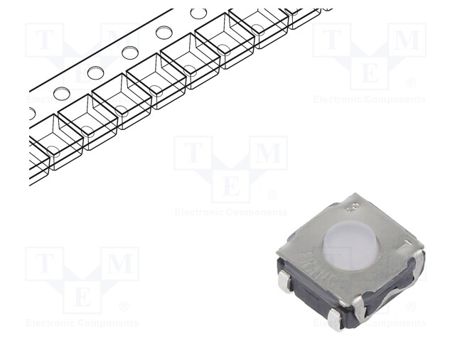 Microswitch TACT; SPST-NO; Pos: 2; 0.05A/32VDC; SMT; none; 2.8N