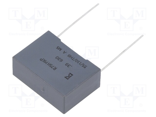 Capacitor: polypropylene; 390nF; 22.5mm; ±5%; 26.5x10x18.5mm