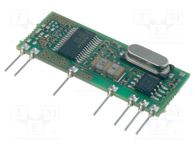 Module: RF; AM receiver; AM,ASK; 433.92MHz; -114dBm; 3VDC; 7.5mA