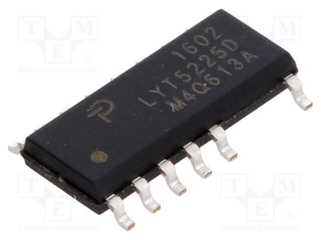 PMIC; AC/DC switcher,LED driver; 90÷308V; Ubr: 650V; SO16B; 5.7Ω