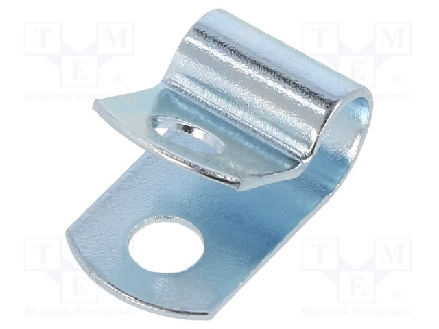 Fixing clamp; ØBundle : 4.7mm; W: 12.7mm; steel; Ømount.hole: 5.2mm
