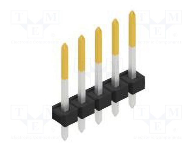 Connector: pin strips; pin header; male; PIN: 5; 2.54mm; THT; 1x5