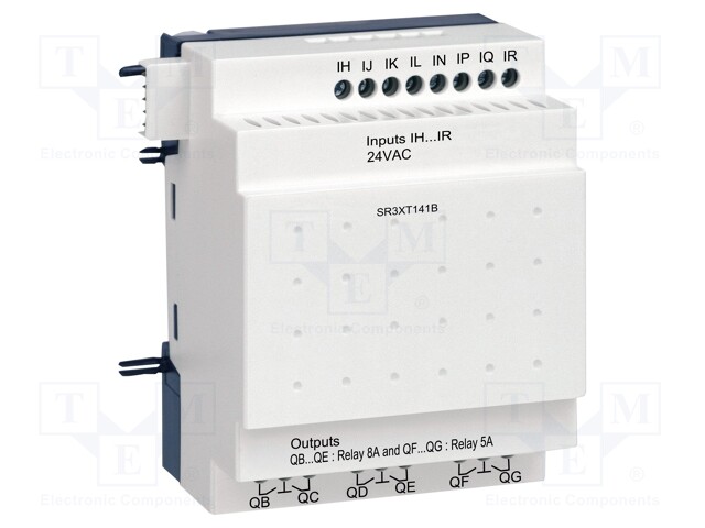 Module: extension; IN: 8; OUT: 6; 24VDC; OUT 1: relay; Zelio Logic