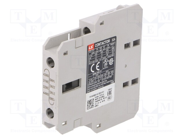 Auxiliary contacts; Series: METASOL; Leads: screw terminals; IP20