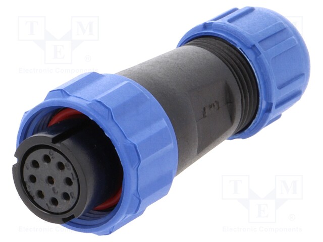 Plug; female; SP13; PIN: 9; IP68; 4÷6.5mm; 3A; soldering; for cable