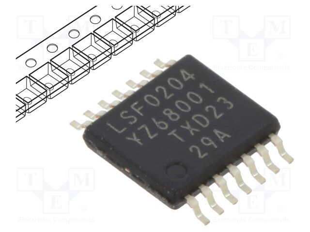 IC: digital; 4bit,bidirectional,translator; Ch: 4; 800mVDC÷5VDC