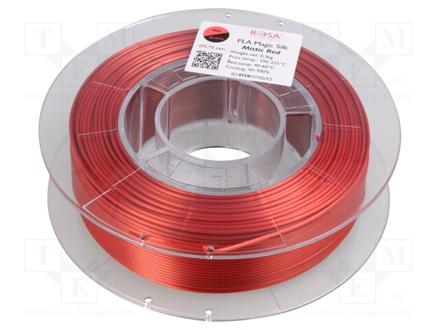 Filament: PLA Magic Silk; 1.75mm; mistic red; 195÷225°C; 300g
