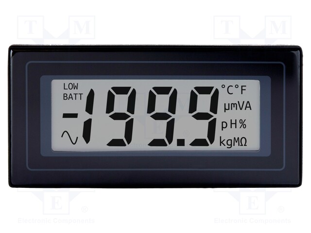 Voltmeter; digital,mounting; 0÷200mV; on panel; snap fastener