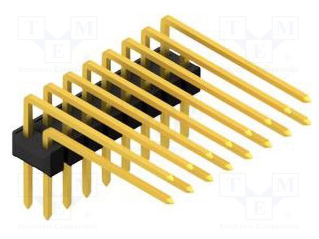 Connector: pin strips; pin header; male; PIN: 16; 2.54mm; THT; 2x8