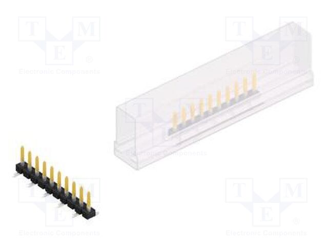 Connector: pin strips; pin header; male; PIN: 10; 2.54mm; SMT; 1x10
