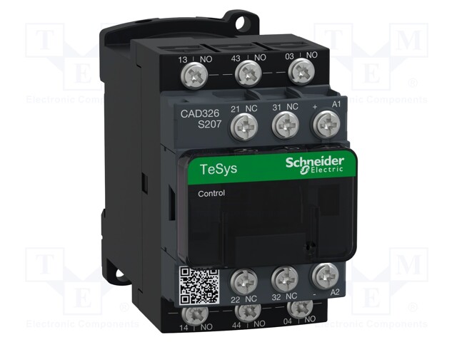 Contactor: 5-pole; NC x2 + NO x3; 72VDC; 10A; TeSys Deca S207