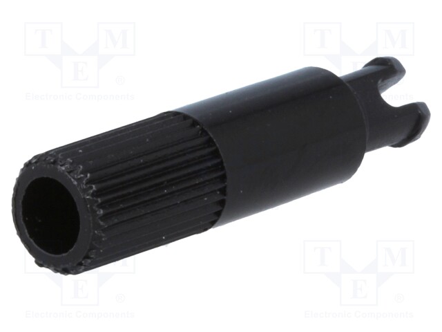 Knob; shaft knob; black; Ø6x19mm; Application: PT15N; B: 9mm