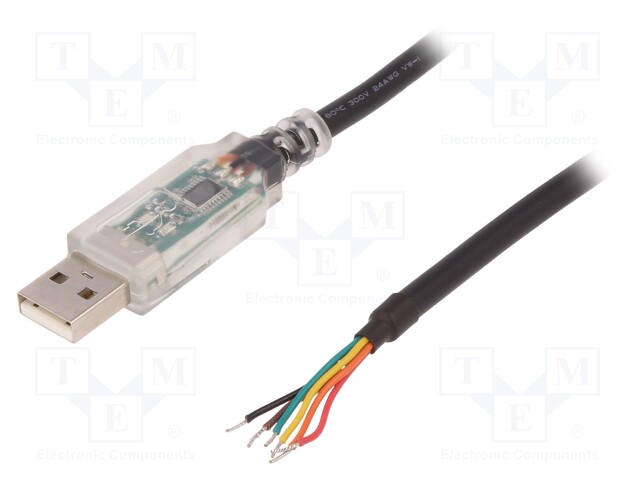 Module: cable integrated; RS232,USB; USB A; V: lead; 5m; 5VDC