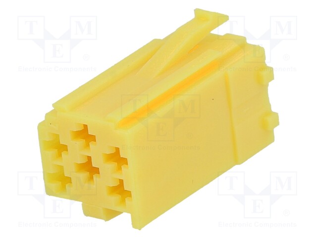 Connector housing; plug; Mini ISO; PIN: 6; yellow