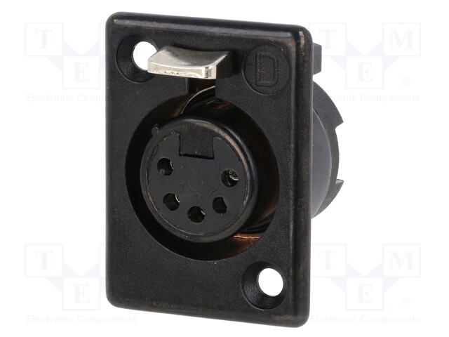 Socket; XLR; female; PIN: 5; straight; soldering; silver plated; 50V
