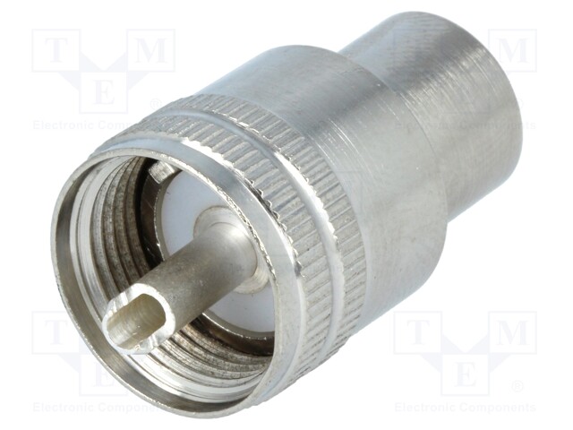 Plug; UHF (PL-259); male; straight; twist-on; for cable; teflon