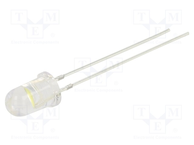 LED; 5mm; white cold; 20000÷25000mcd; 60°; Front: convex; 2.8÷3.6V