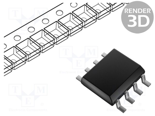 Operational Amplifier, 2 Amplifier, 100 MHz, 3000 V/µs, 5.5V to 36V, SOIC, 8 Pins