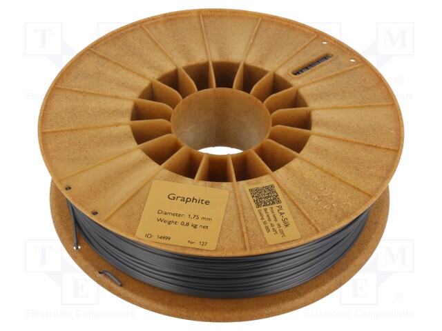 Filament: PLA SILK; 1.75mm; graphite; 195÷225°C; 800g