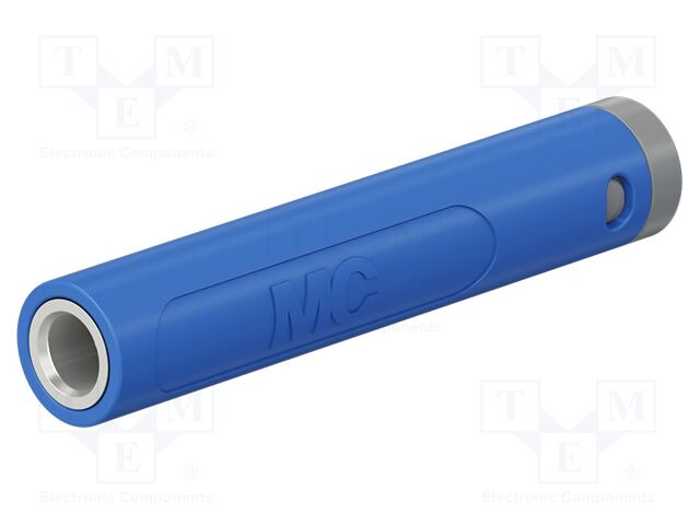Connector: 4mm banana; socket; 32A; 30VAC; 60VDC; L: 43.5mm; blue