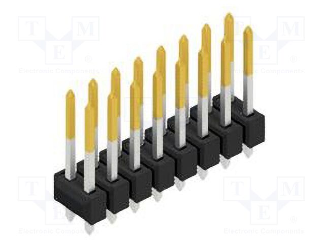 Connector: pin strips; pin header; male; PIN: 16; 2.54mm; THT; 2x8