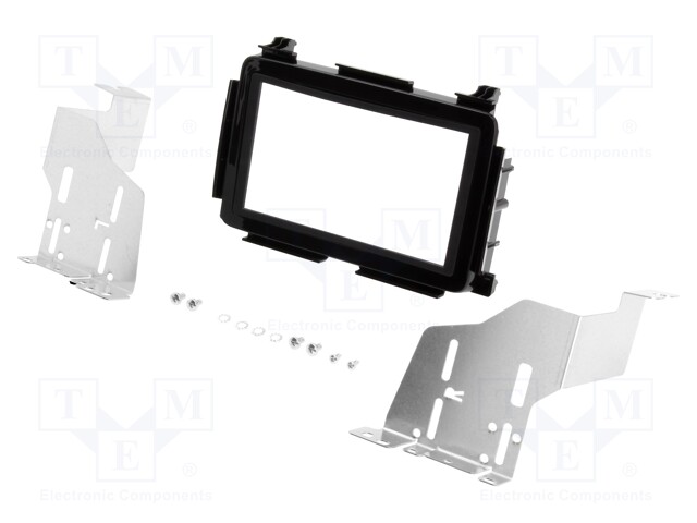 Radio mounting frame; Honda; 2 DIN; black gloss