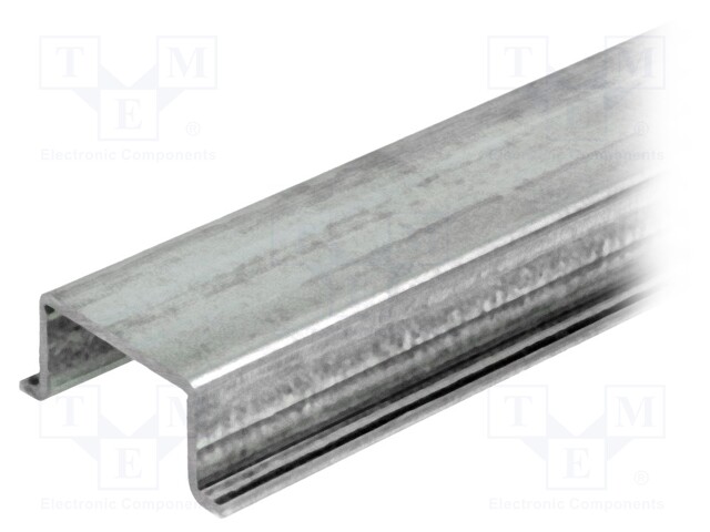 DIN rail; TS35; L: 1m; Mat: zinc-plated steel; Profile ht: 15mm