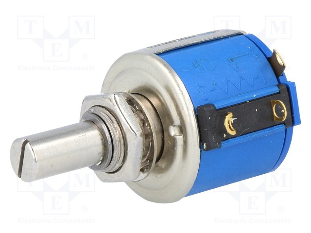 Potentiometer: shaft; multiturn; 2kΩ; 1W; ±5%; 6.35mm; linear; IP40