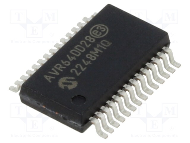 IC: AVR microcontroller; EEPROM: 256B; SRAM: 8kB; Flash: 64kB; Cmp: 1