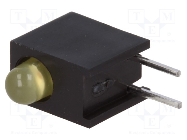 LED; in housing; yellow; 3mm; No.of diodes: 1; 2mA; 50°; 1.8÷2.5V