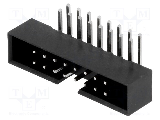 Socket; IDC; male; PIN: 16; angled 90°; THT; gold flash; 2mm