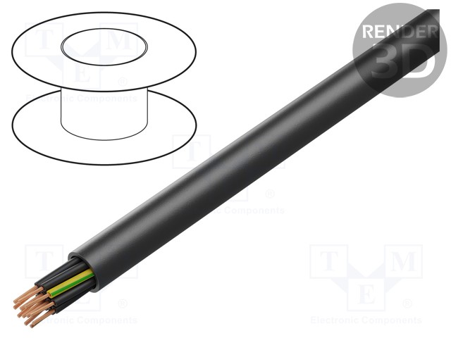 Wire; ÖLFLEX® CLASSIC 110 BK; 12G0,75mm2; unshielded; 300/500V