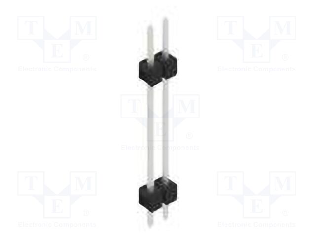 Connector: pin strips; pin header; male; PIN: 2; 2.54mm; THT; 1x2