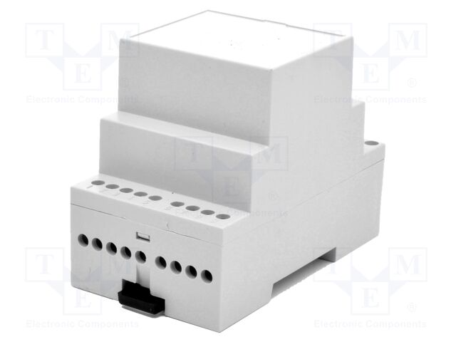 Enclosure: for DIN rail mounting; No.of mod: 3