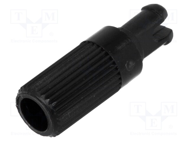 Knob; shaft knob; black; Ø6x12mm; Application: PT15N; B: 9mm