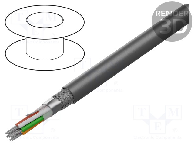 Wire; Xtra Guard® Flex; 7x26AWG; Al foil,tinned copper braid