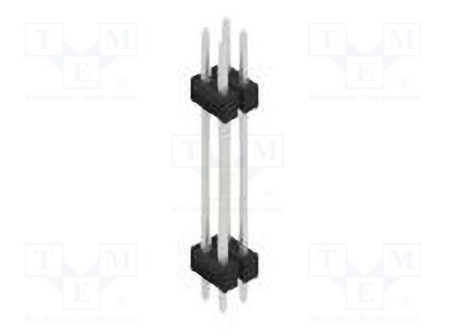 Connector: pin strips; pin header; male; PIN: 4; 2.54mm; THT; 2x2