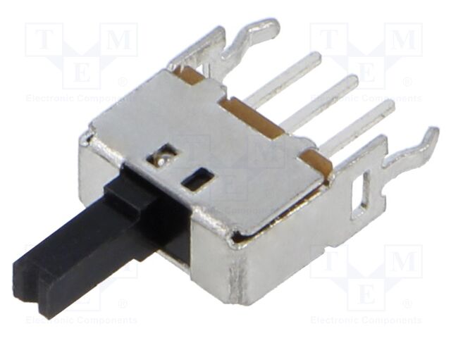Switch: slide; Pos: 2; SPDT; 0.1A/12VDC; ON-ON; THT; -20÷70°C; EG