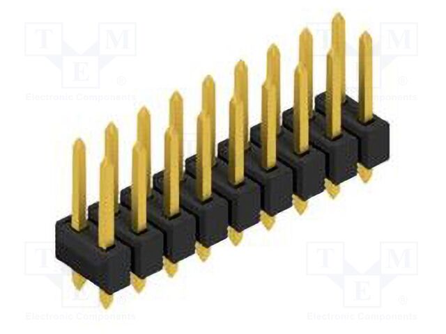 Connector: pin strips; pin header; male; PIN: 18; 2.54mm; THT; 2x9