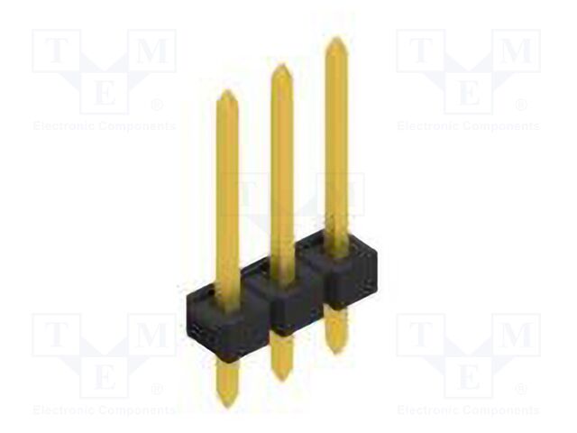 Connector: pin strips; pin header; male; PIN: 3; 2.54mm; THT; 1x3