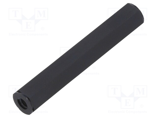 Screwed spacer sleeve; cylindrical; polyamide; M4; 50mm