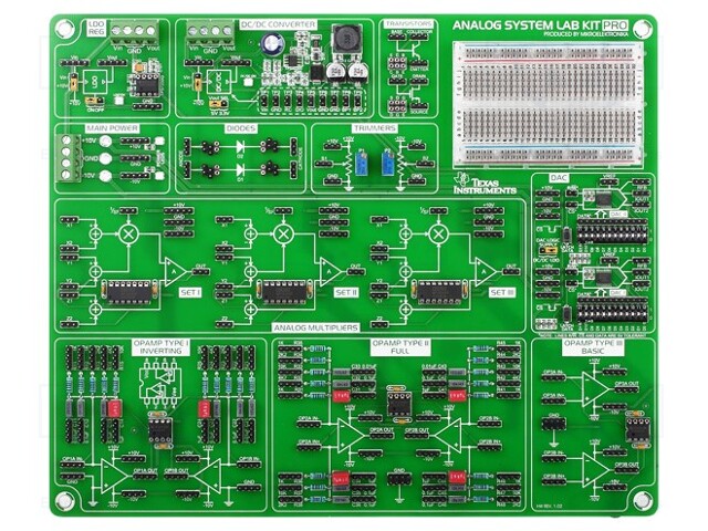 Dev.kit: TI; Application: for analogue IC's